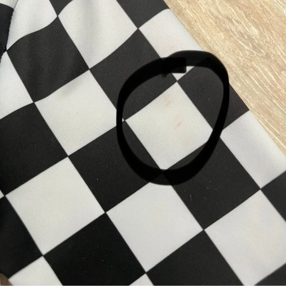 A Wish Come True Check Mate Black White Dance Costume size ISC